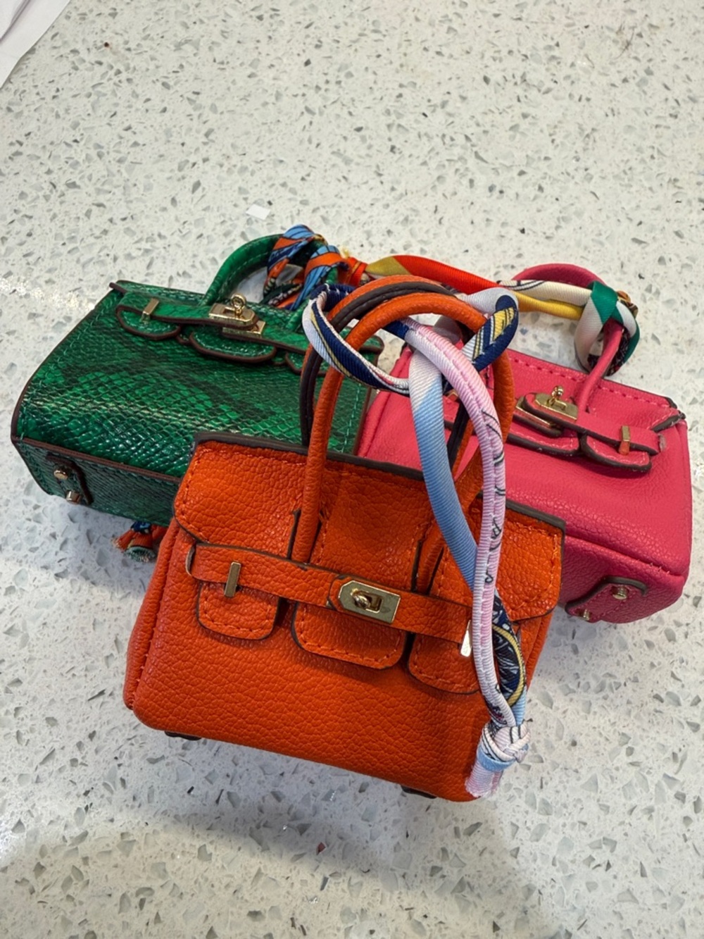Bundle of 3, Brand New Mini Designer Inspired Bags 🧡🩷💙